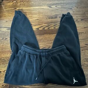 Jordan Black Joggers with Red Logo